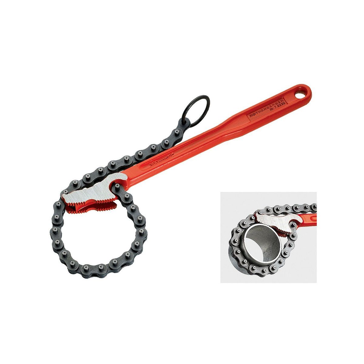 OEM - Llave Cadena Universal Inglesa de Extraccion Ajustable Rojo