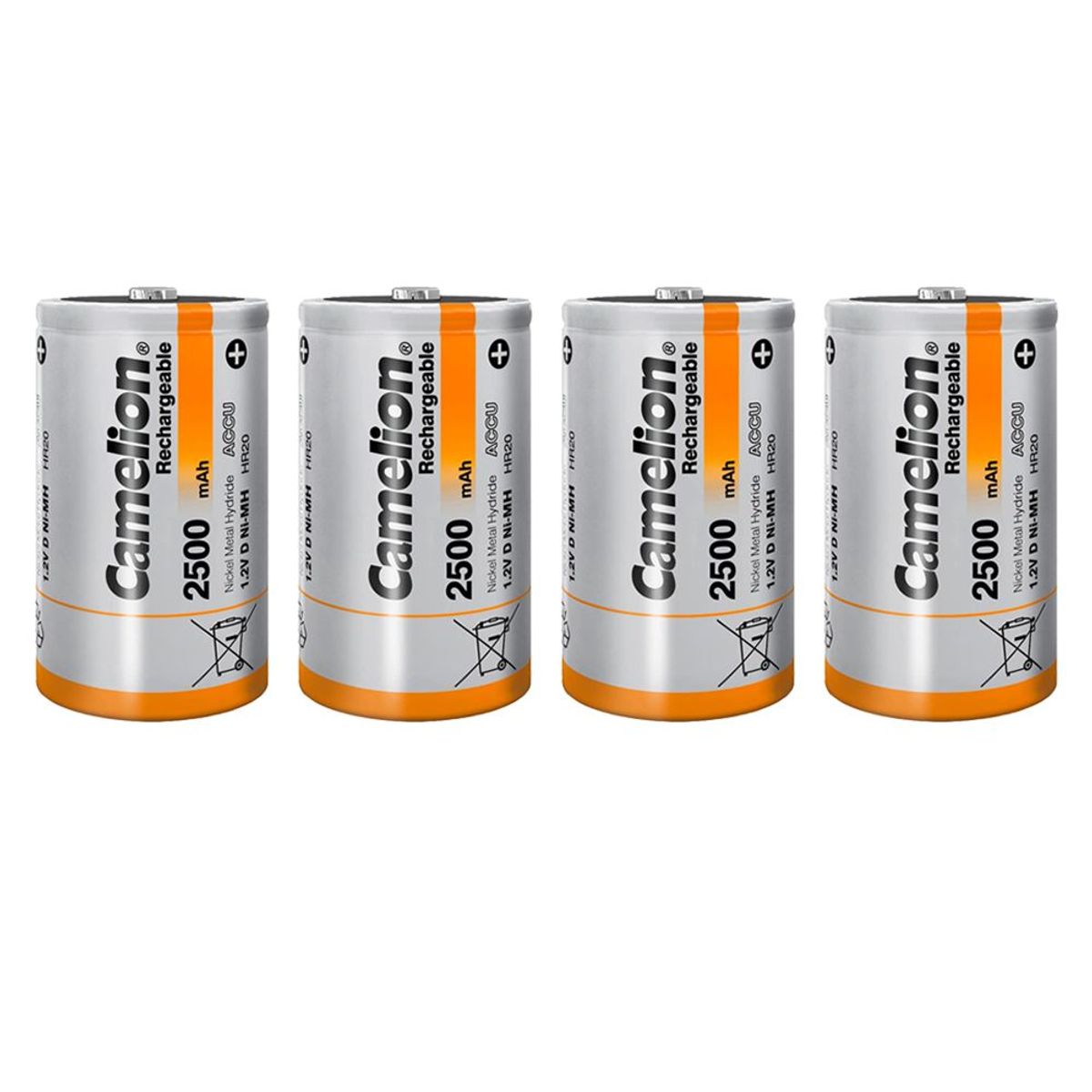 CAMELION - Pilas Camelion Tipo C Recargables 2500mah 4 unidades