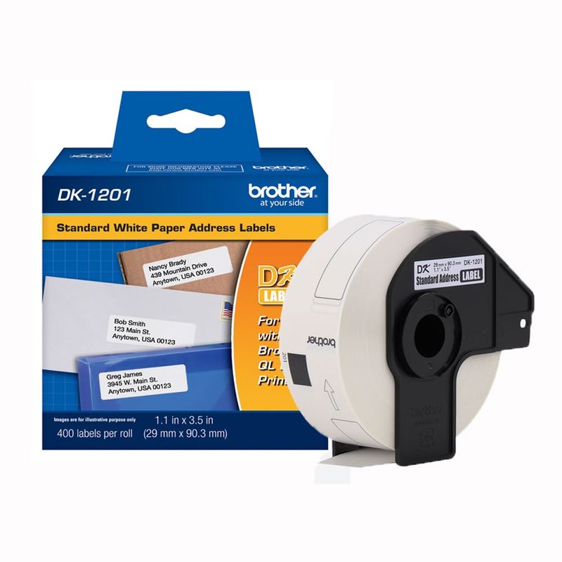 BROTHER - Cinta Brother DK1201 (29 mm x 90 mm) 400 etiquetas
