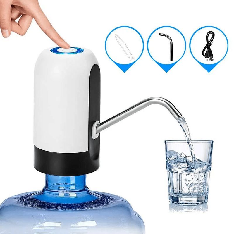 GENERICO - Dispensador De Agua  Recargable Negro 5W