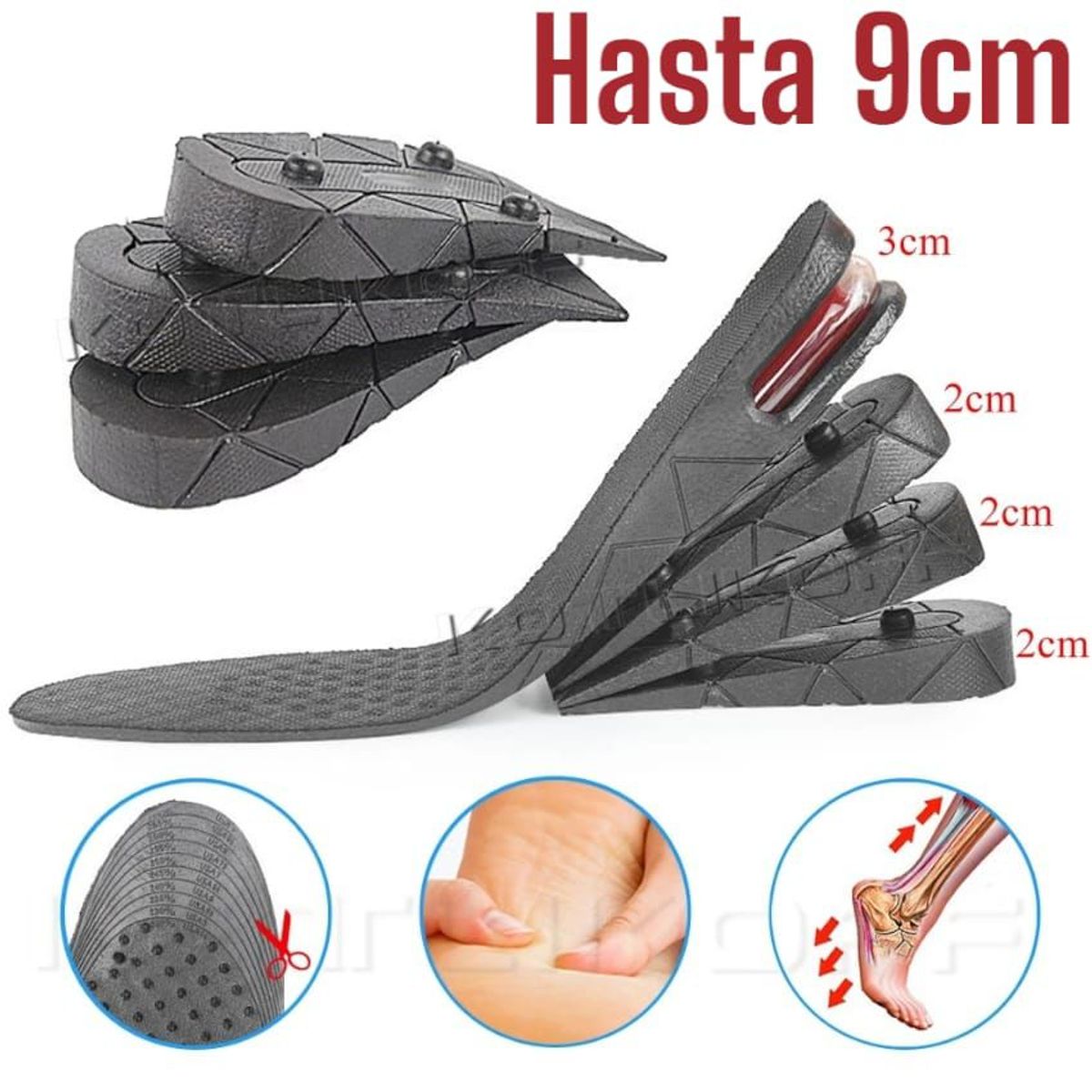 OEM - Plantillas Crece 9cm Elevate Shoes  Cápsula de Aire