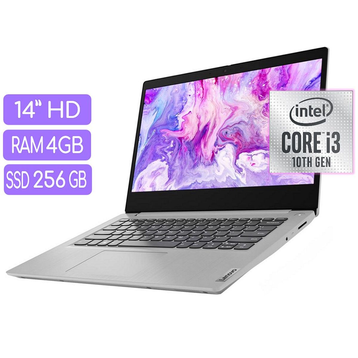 LENOVO - Lenovo Laptop Core i3 1005G1 SSD 256GB Ram 4GB Pant 14'' , IdeaPad 3 14IIL05 FreeDOS (sin windows)
