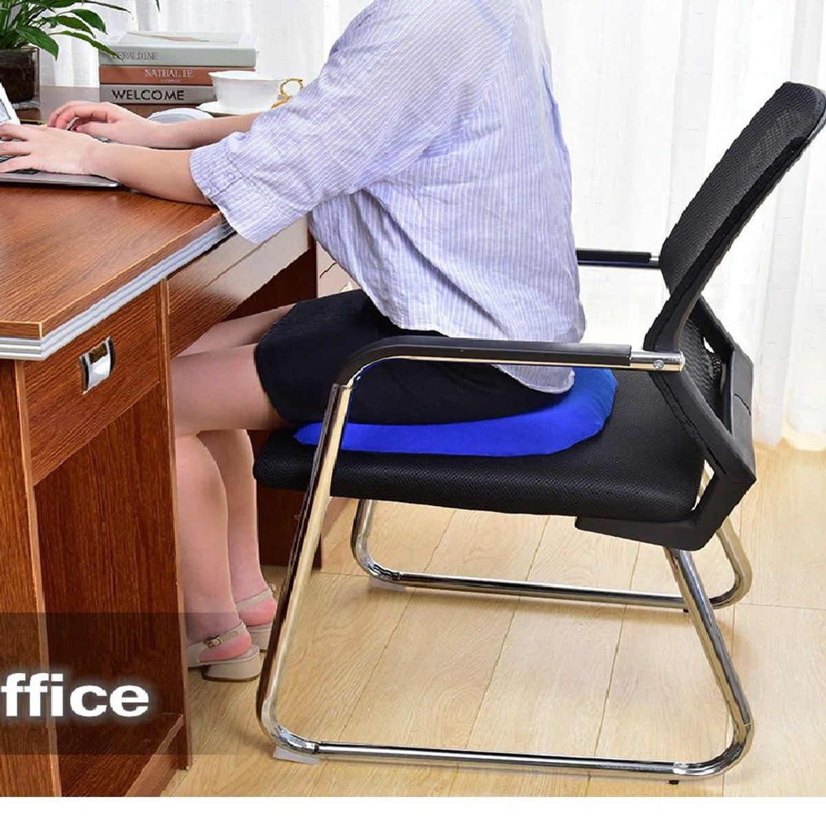 GENERICO - Asiento Cojín Flexible Gel Para Sillas Auto Oficina de 1000 GRS