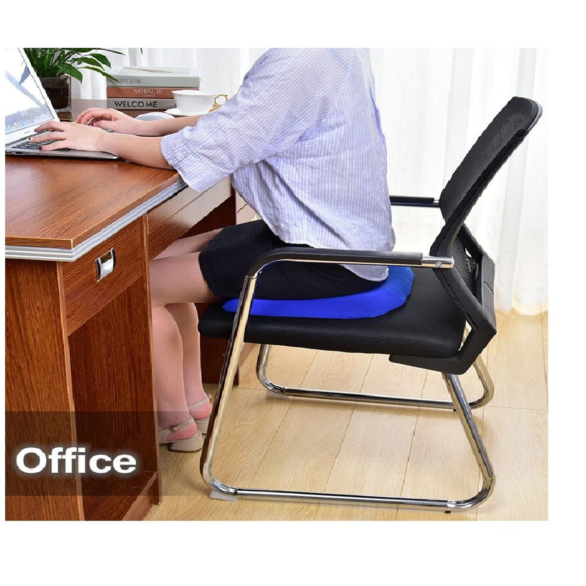 GENERICO - Asiento Cojín Flexible Gel Para Sillas Auto Oficina de 1000 GRS