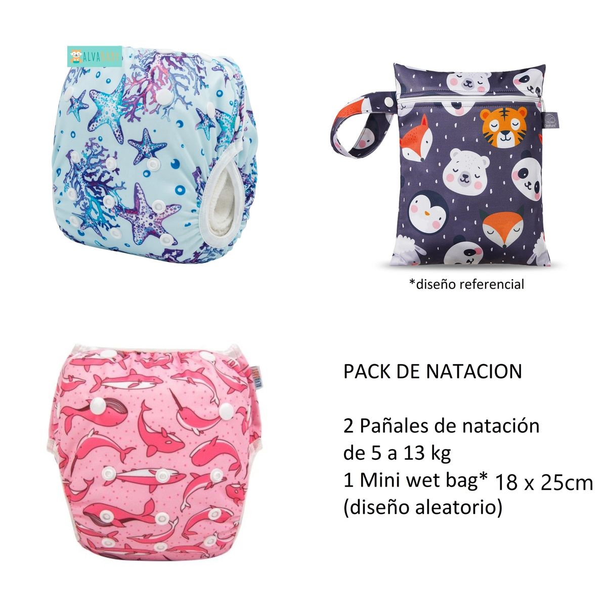 GENERICO - Pack Pañales de Natación OS 5-13kg-Girl