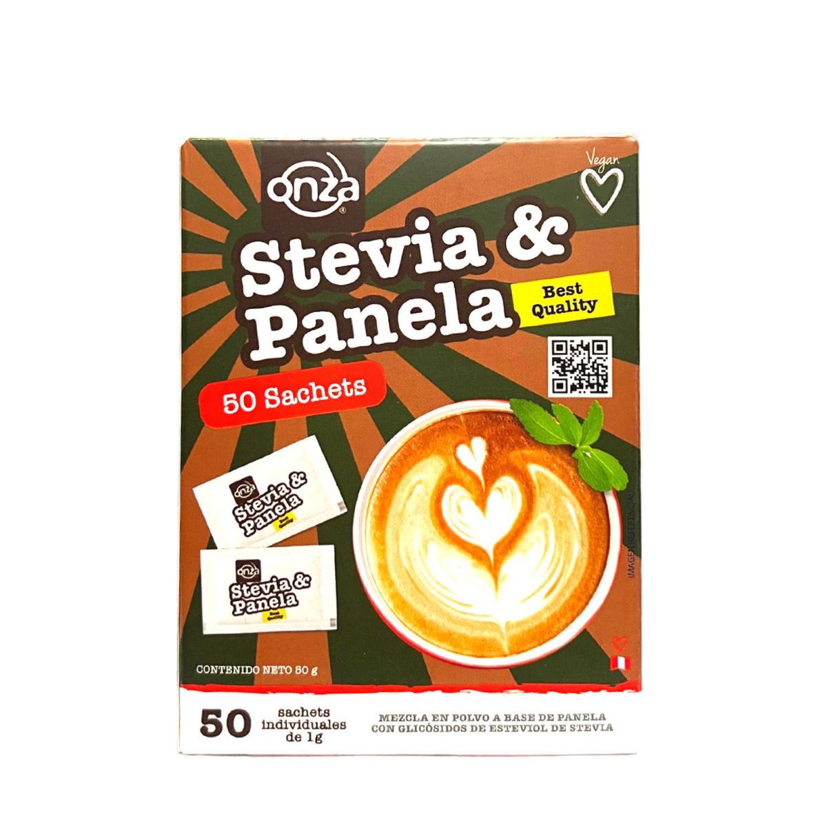 ONZA - Stevia con Panela Onza caja 50 sobres