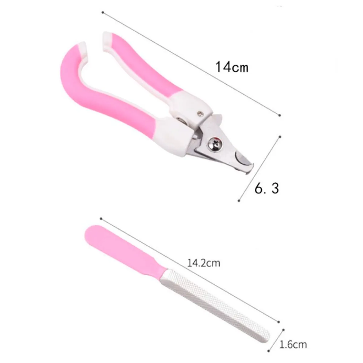 GENERICO - Cortauñas para Mascotas con Lima - Rosa