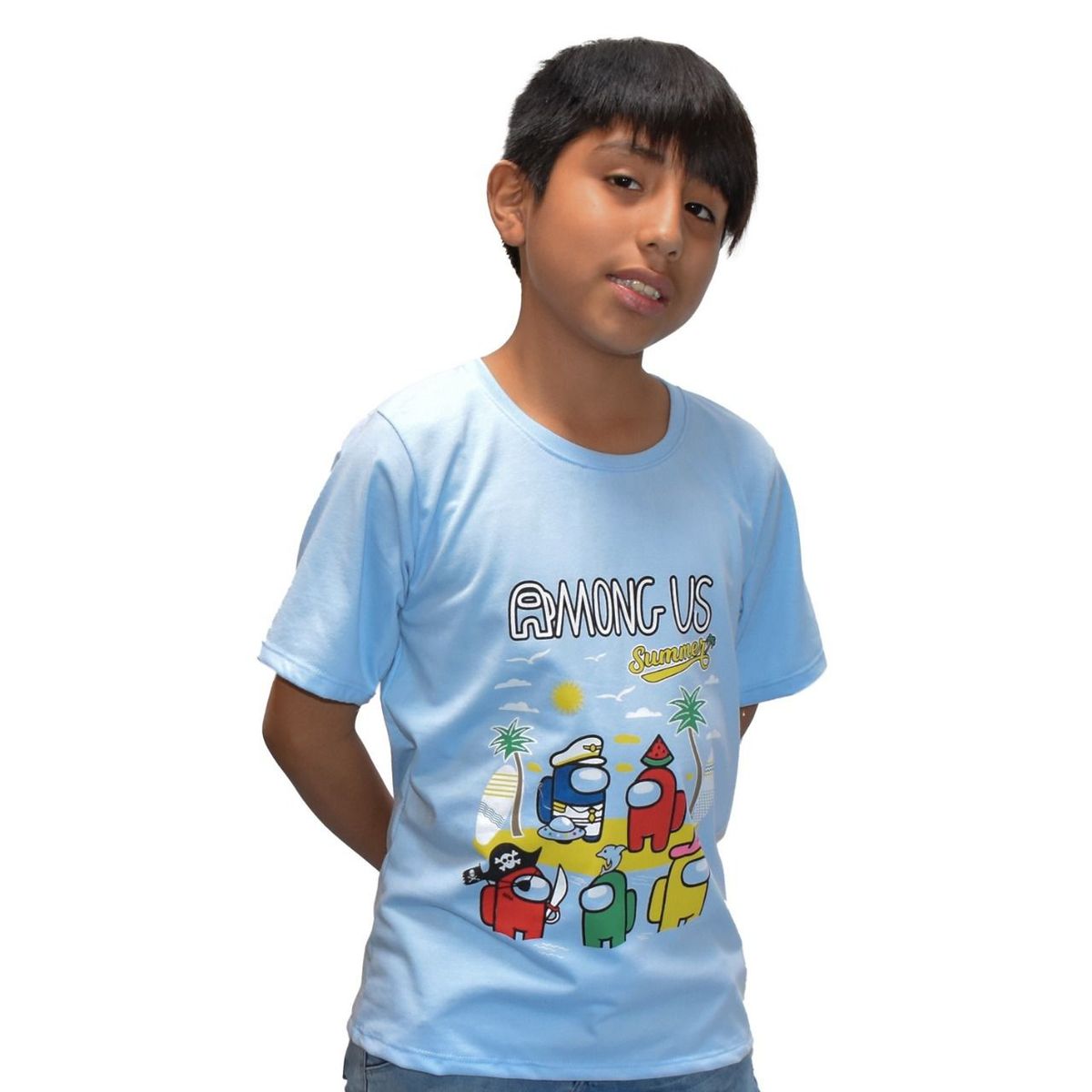 GENERICO - POLO NIÑO MANGA CORTA AMONG US VERANO