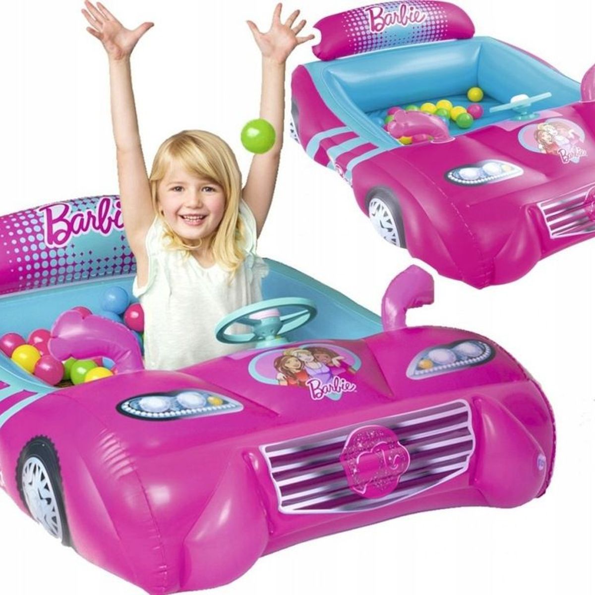 BESTWAY - Carro Barbie con 25 Pelotas