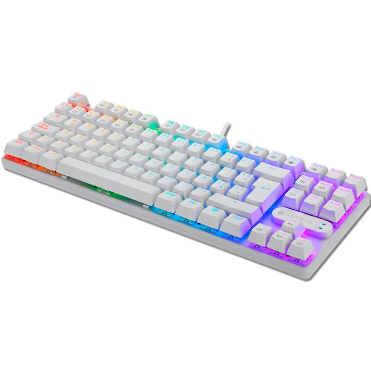 ANTRYX - Teclado Mecánico MK830 Blanco Switch Azul
