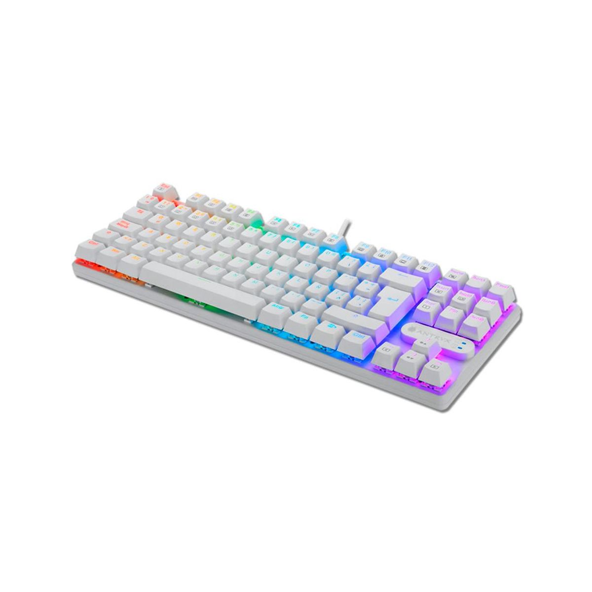 ANTRYX - Teclado Mecánico MK830 Blanco Switch Azul