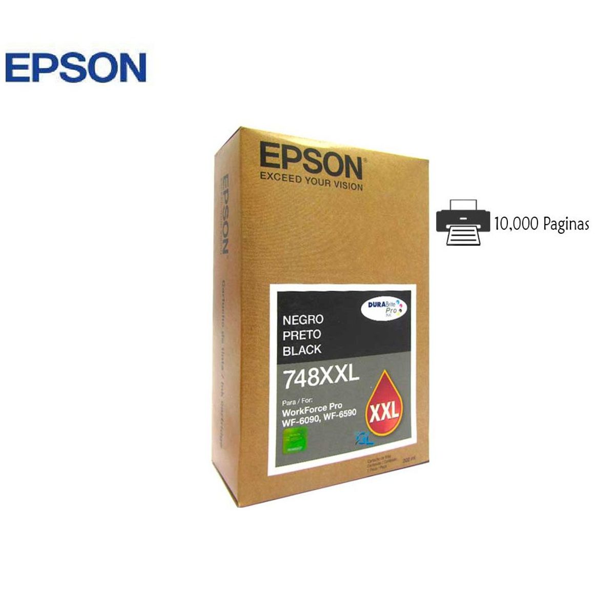 EPSON - CARTUCHO DE TINTA EPSON T748XXL120 WF-6090 WF-6590-Negro