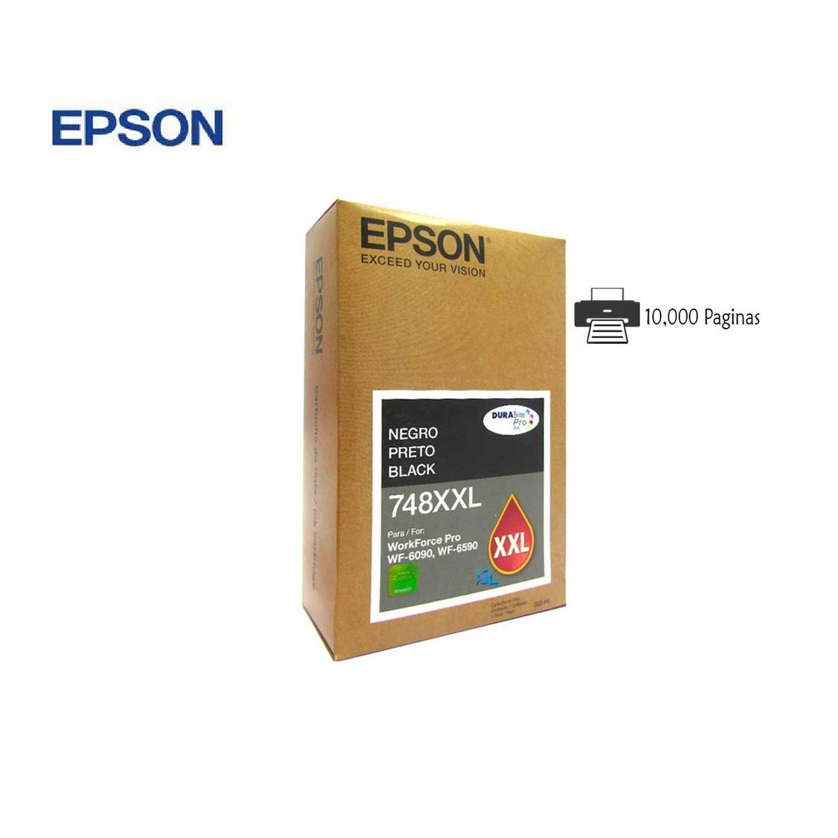 EPSON - CARTUCHO DE TINTA EPSON T748XXL120 WF-6090 WF-6590-Negro
