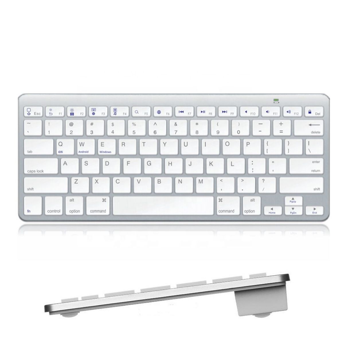 GENERICO - Teclado Bluetooth para Celular Laptop Tablet Computadora - Blanco