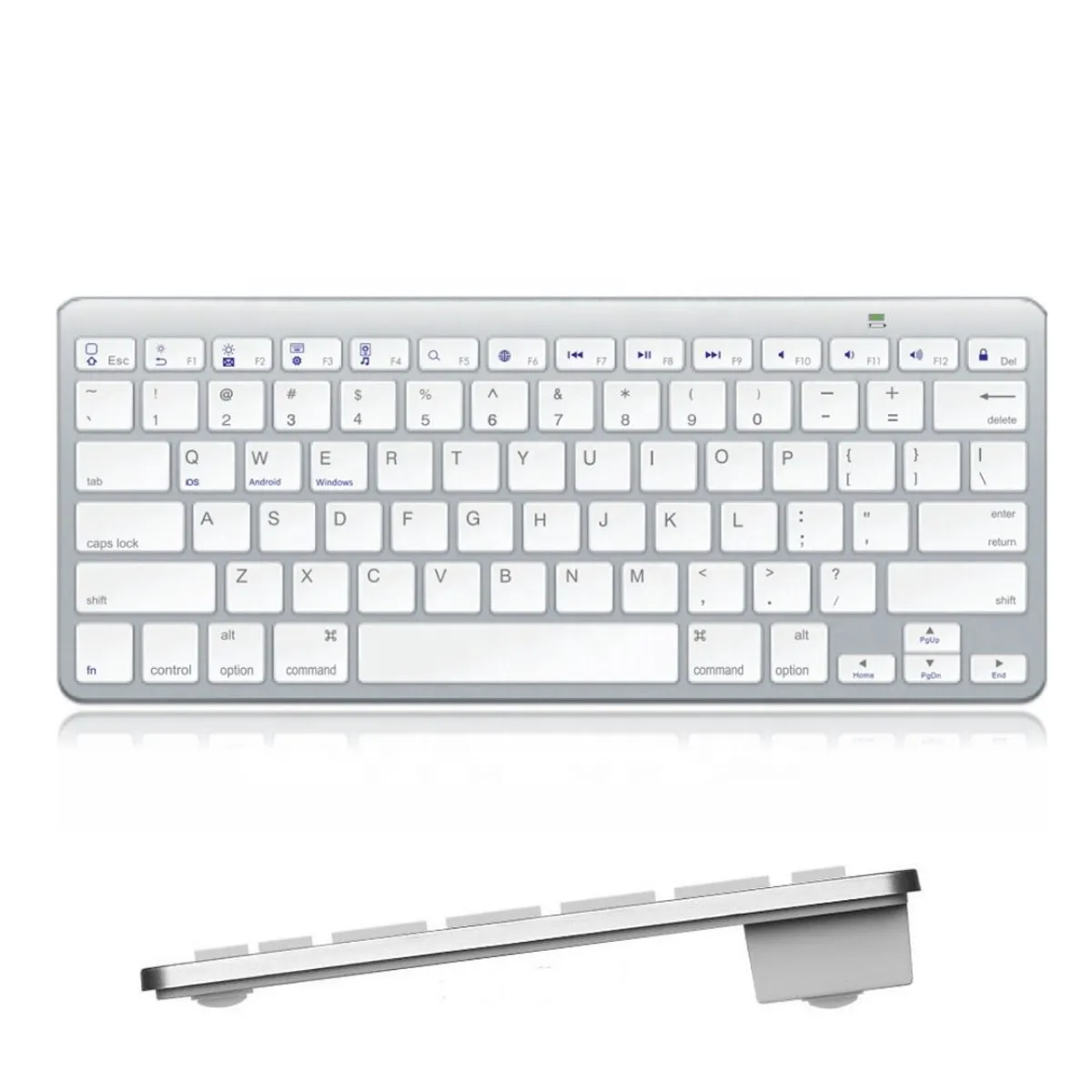 GENERICO - Teclado Bluetooth para Celular Laptop Tablet Computadora - Blanco