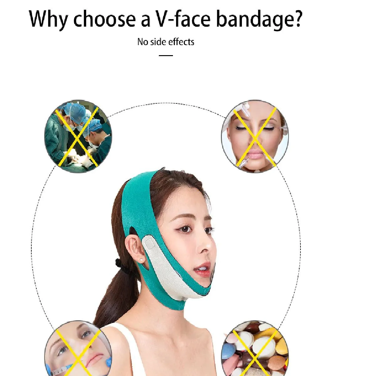 GENERICO - Reductor De Papada Vendaje Adelgazante Sujetador FACE LIFT UP BELT