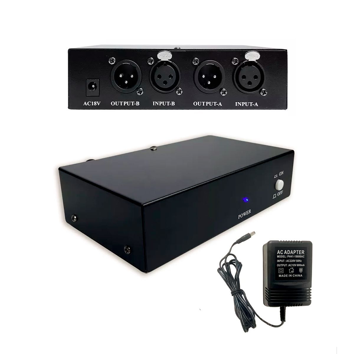 KREED - Phantom Power 48V para 2 micrófonos condensadores de estudio