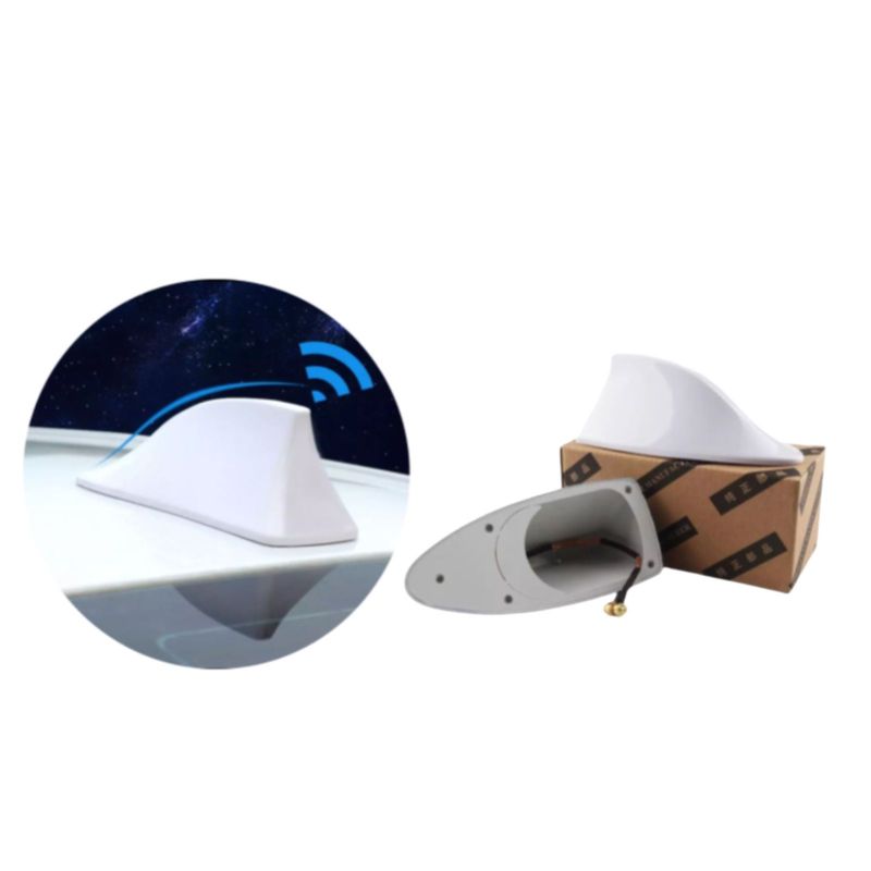 GENERICO - Antena para Auto - Modelo Tiburon Blanco