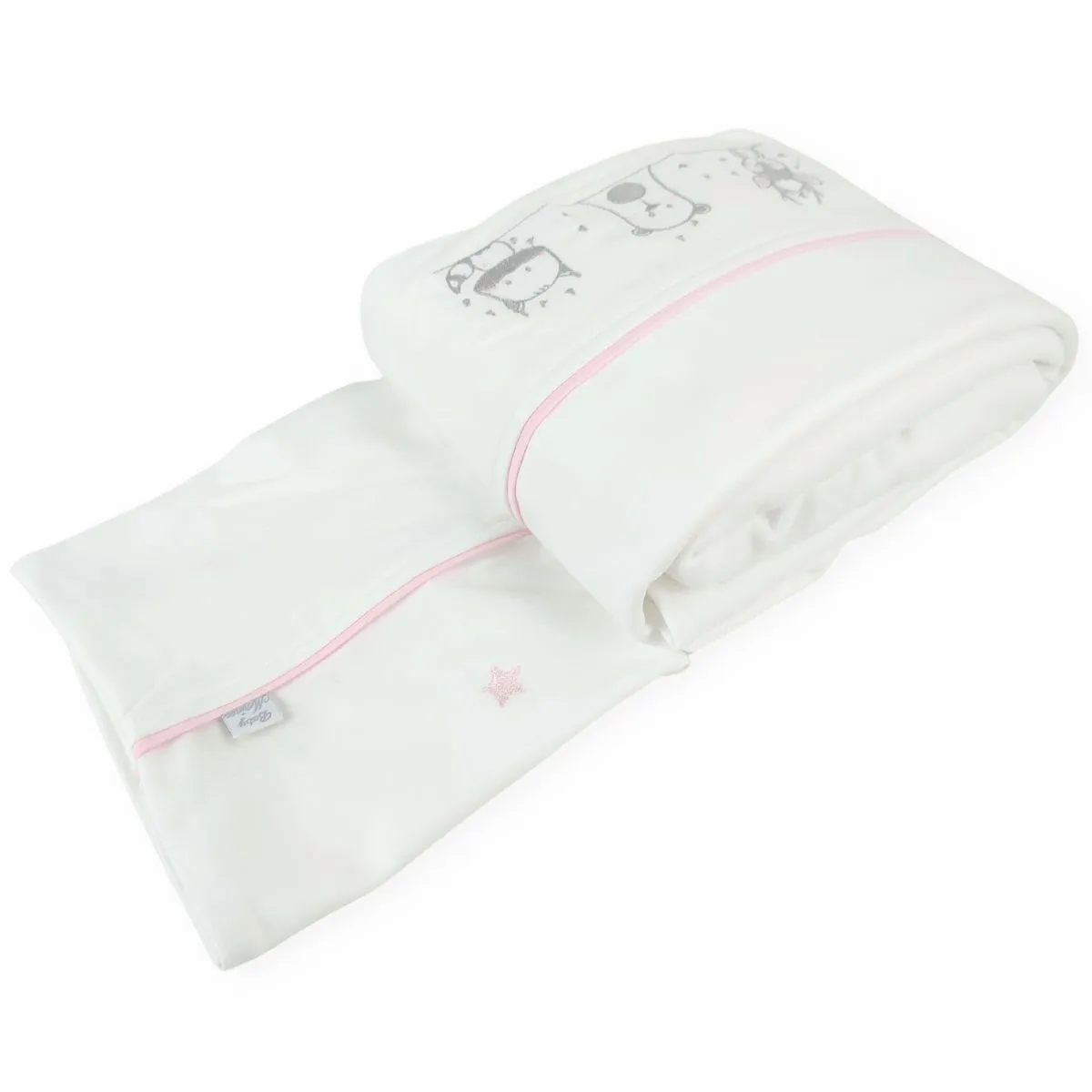 BABY MERINOS - Set de Sábanas Bebe Algodón Cuna Niña - Amigos Invierno - BRB