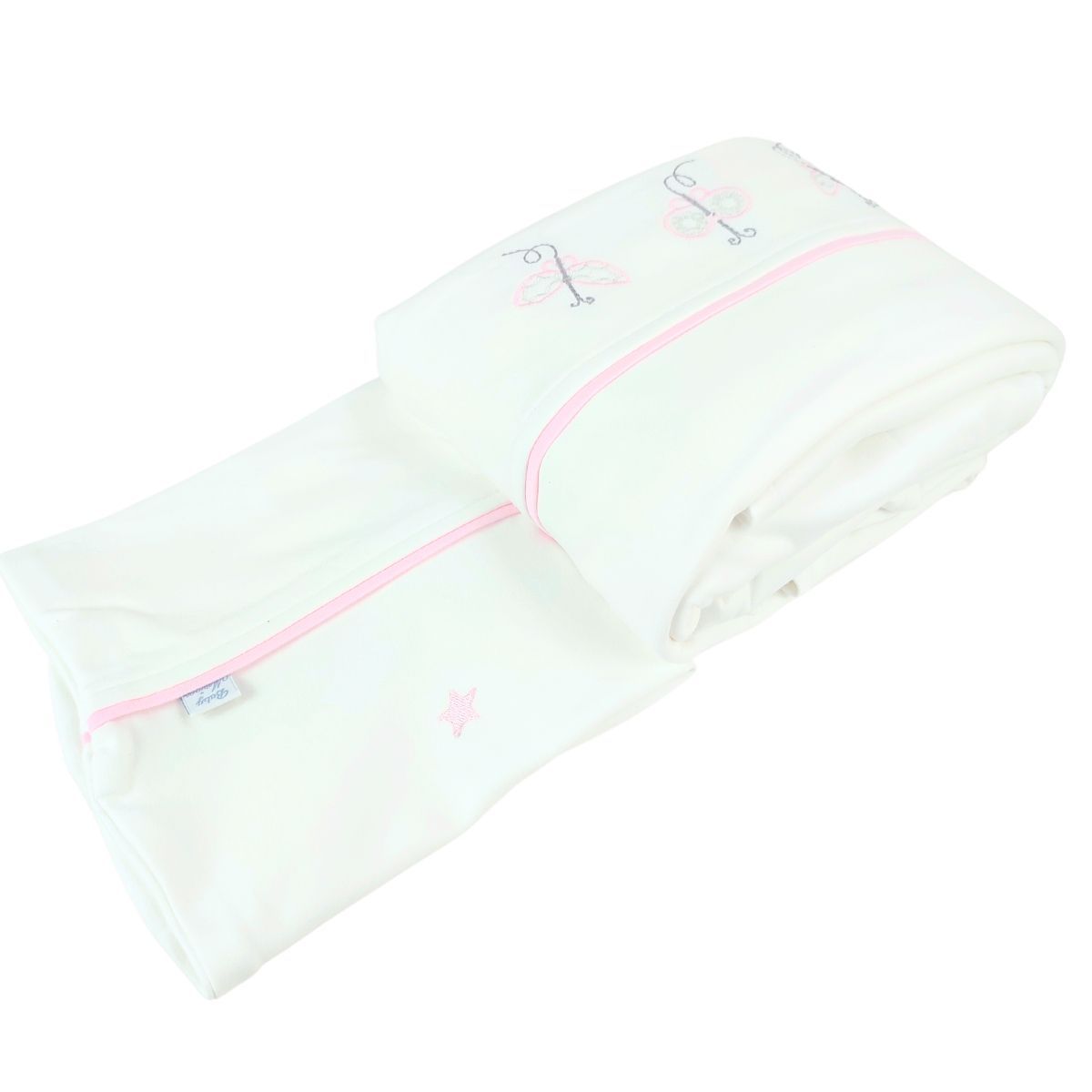 BABY MERINOS - Set de Sábanas Bebe Algodón Cuna Niña - Mariposas - BRB