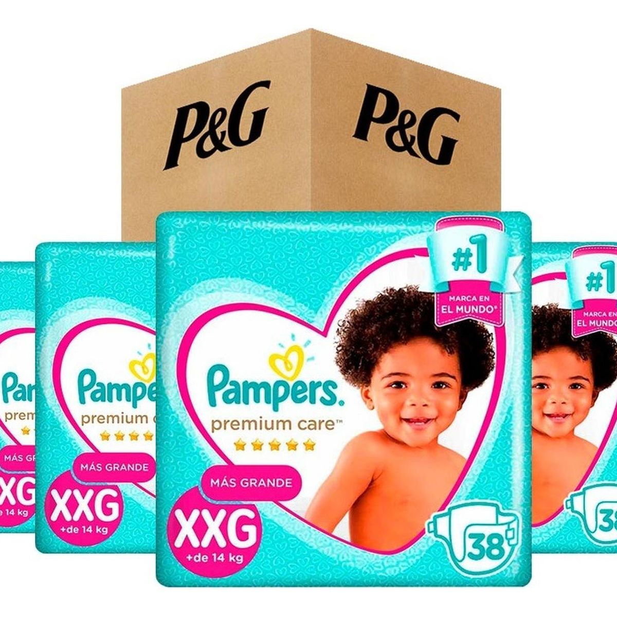 PAMPERS - Pampers Premium Care Talla XXG 38 unidades PackX4 MP