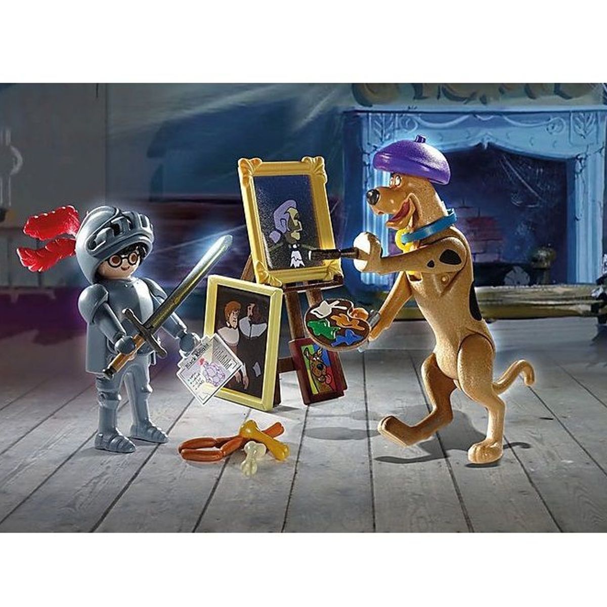 PLAYMOBIL - Playmobil Scooby-Doo Aventura con Caballero Negro