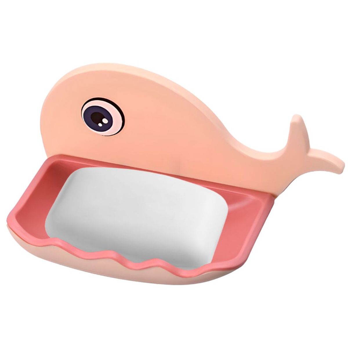 MINARI - Jabonera en Forma de Ballena Porta Jabón Rosado
