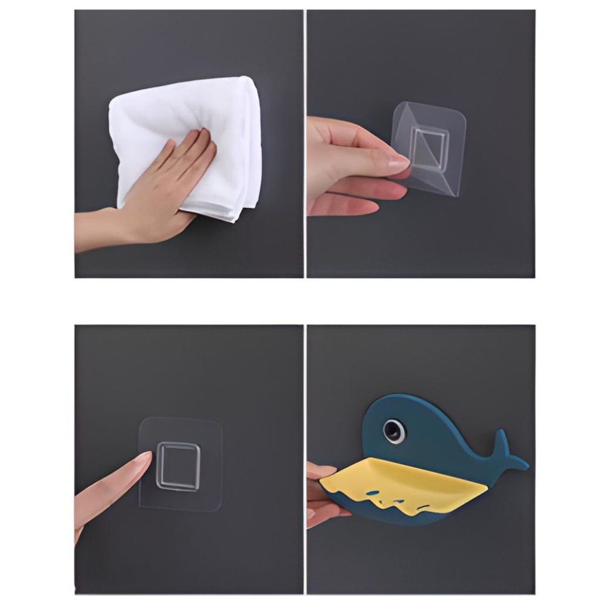 MINARI - Jabonera en Forma de Ballena Porta Jabón Rosado