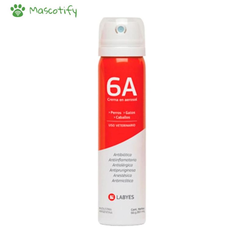 GENERICO - Crema 6A En Aerosol - Uso Dermatológico Gatos 80Ml