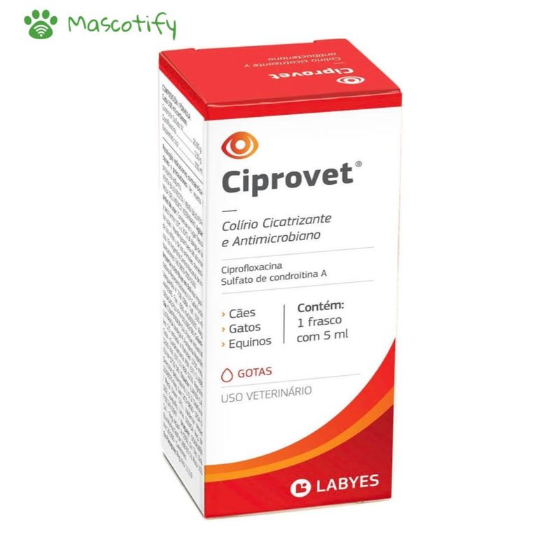GENERICO - Ciprovet - Colirio Anbiótico Para Perros Y Gatos 5Ml