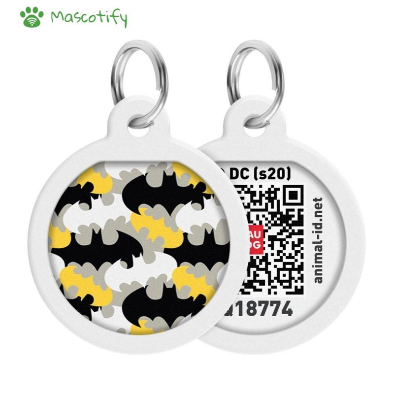 GENERICO - Waudog Batman Pattern Dc - Placa De Identificación Smart Id