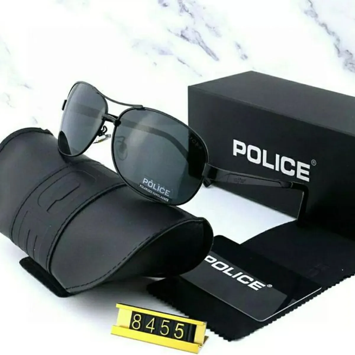 GENERICO - LENTES DE SOL ESTILO POLICIAL UV400 AVIADOR HOMBRE