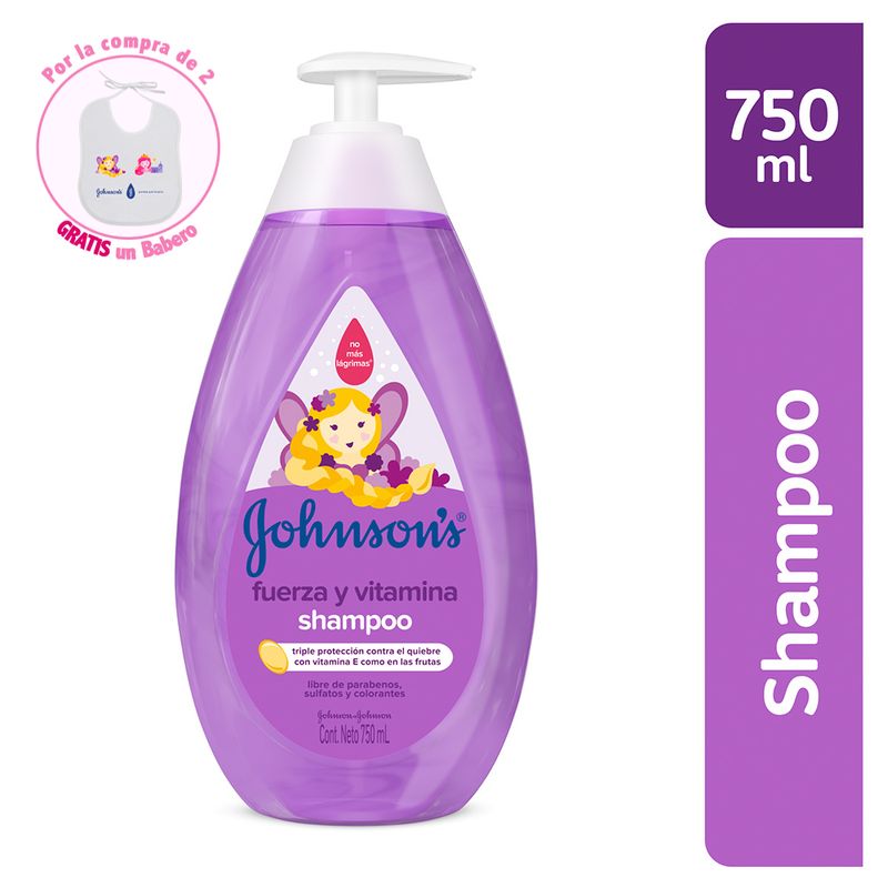 JOHNSON'S BABY - Shampoo Johnsons Fuerza y Vitamina E 750ml