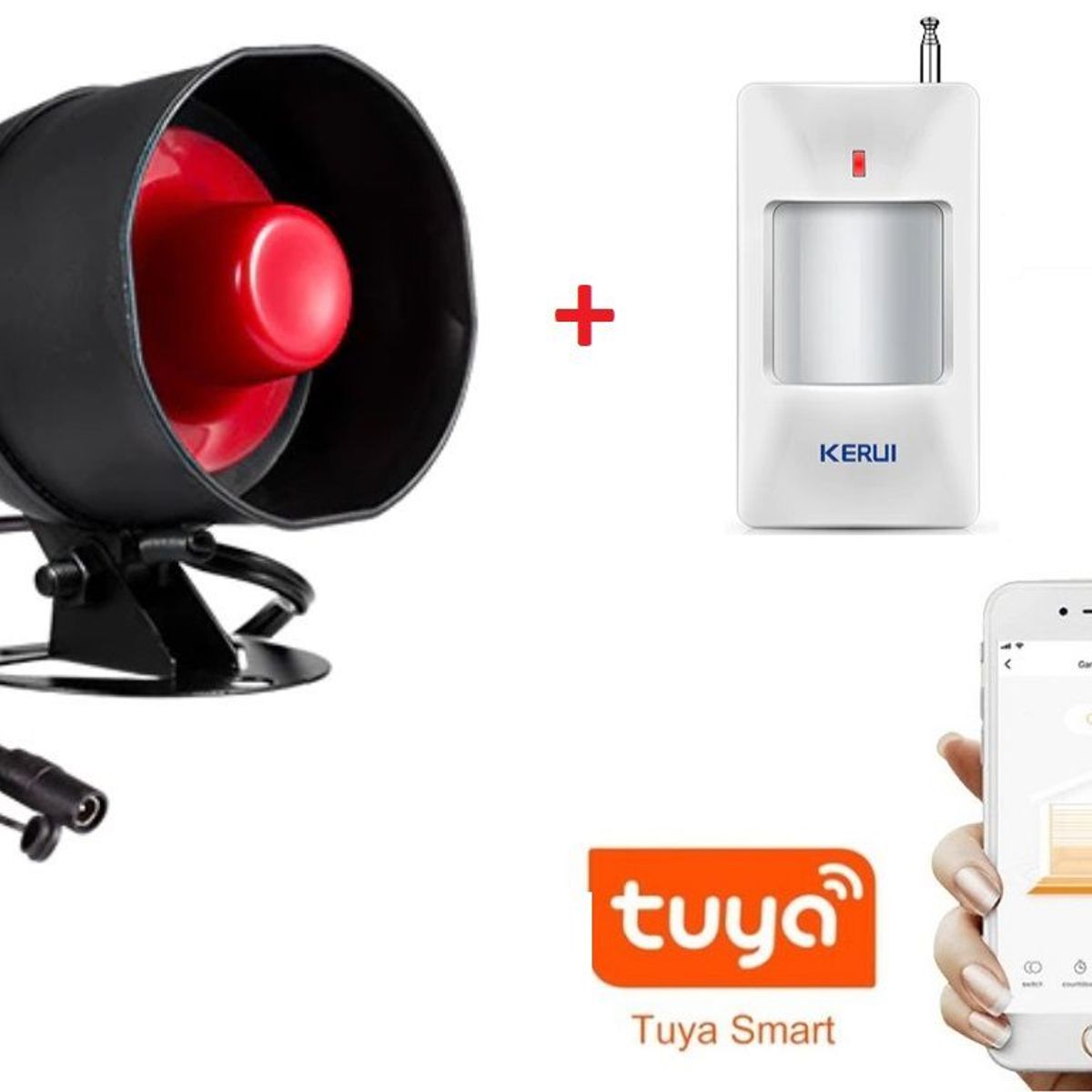 GENERICO - Alarma Wifi y Sensor de Movimiento Sirena Smartphone App Tuya Smart