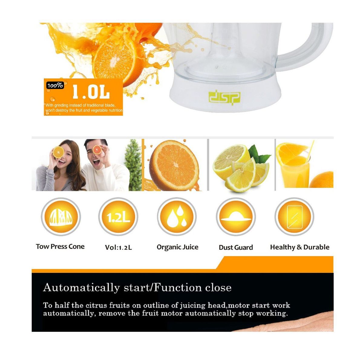 GENERICO - Exprimidor de Cítricos DSP NO KJ1006