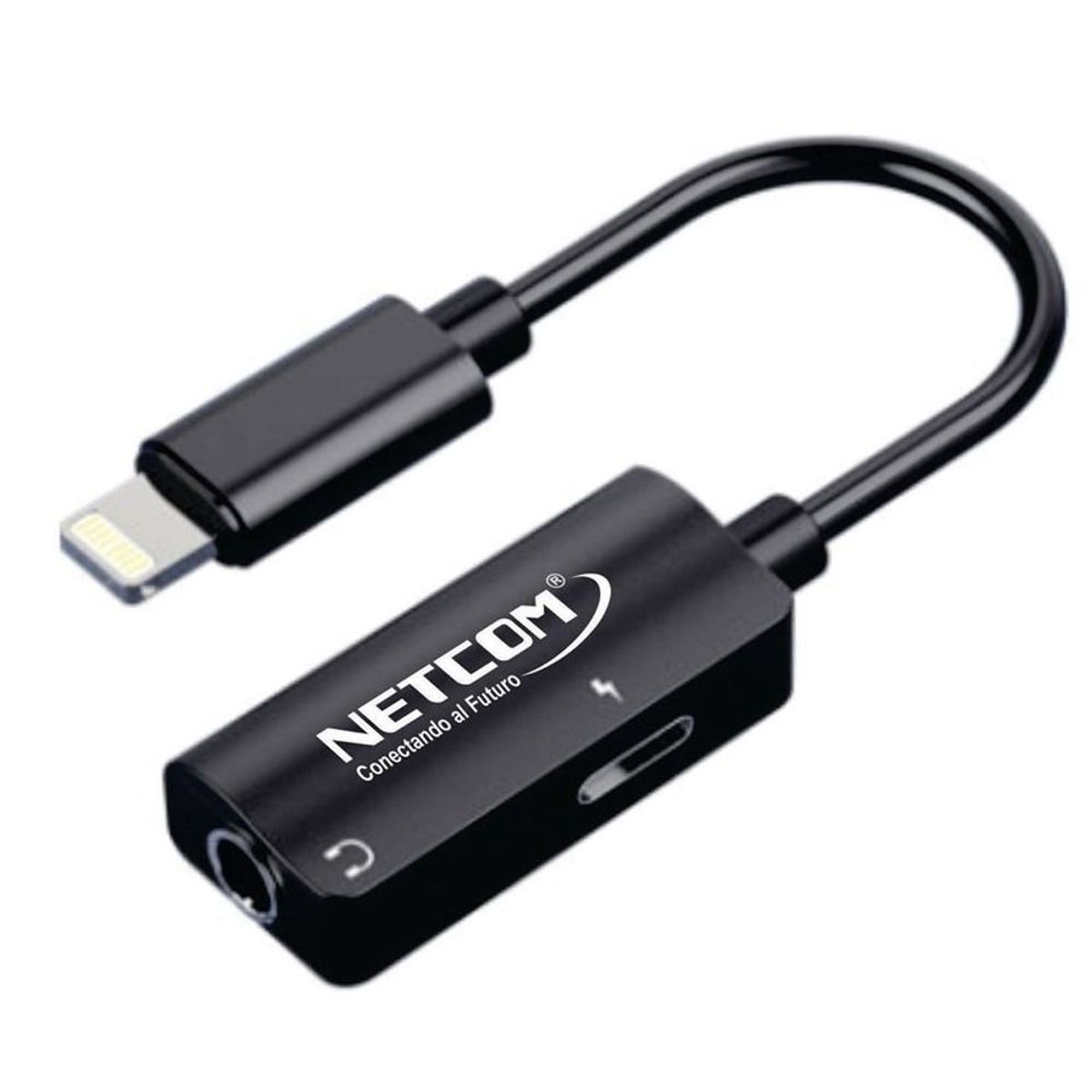 GENERICO - Cable Adaptador 2 en 1 LIGHTNING a JACK 3.5mm, Audio y Carga