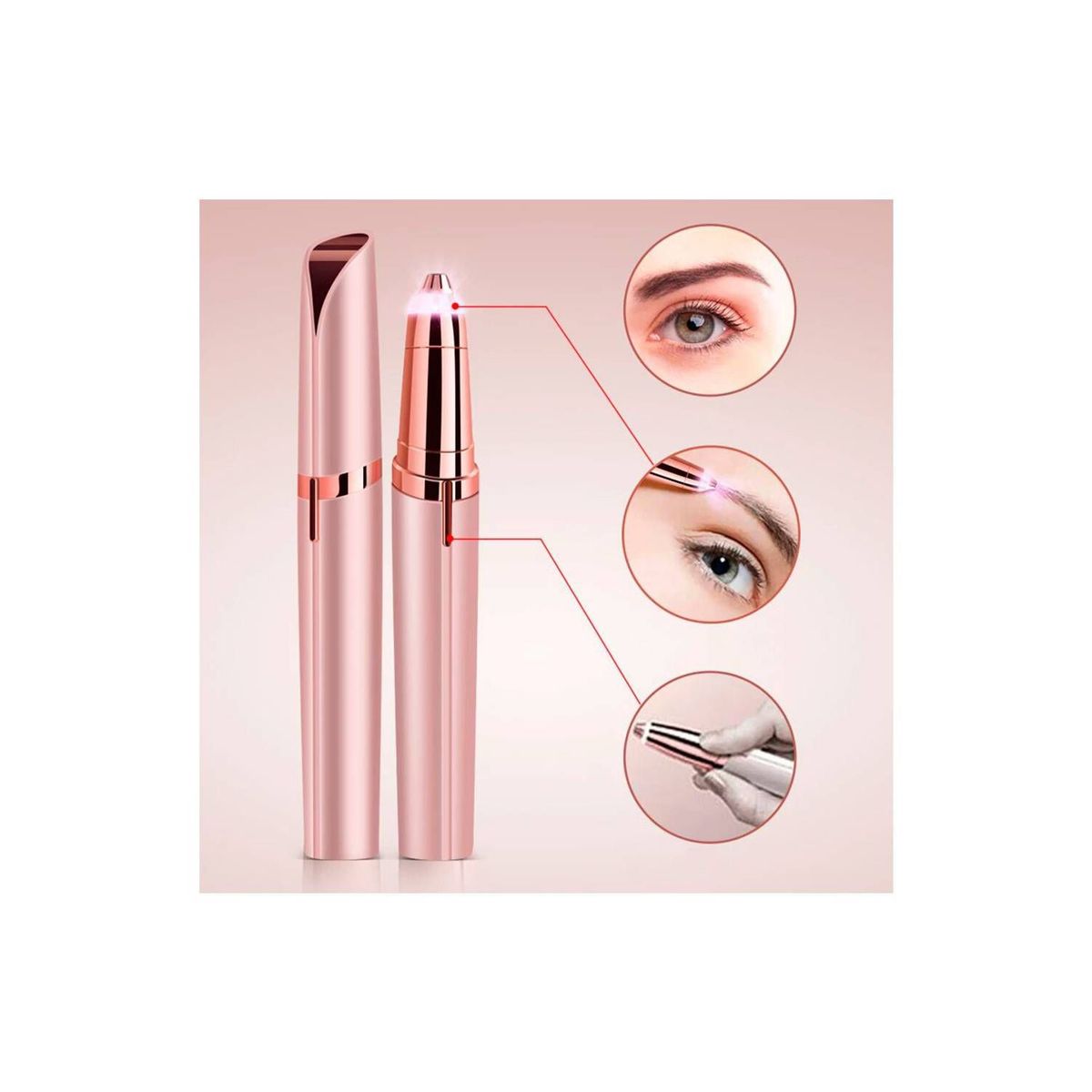 GRETAIL - Depilador de cejas facial recargable usb conluz