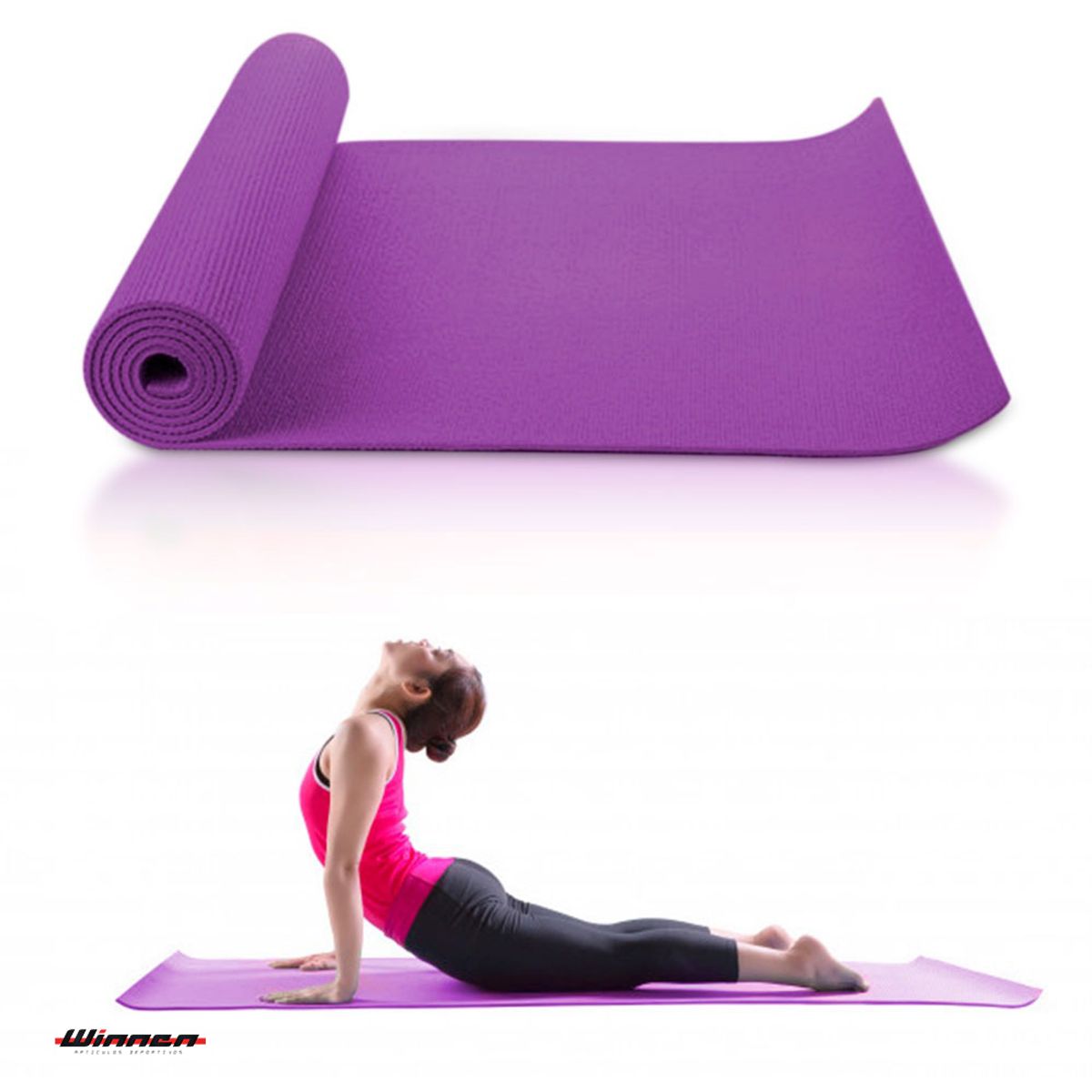 GENERICO - COLCHONETA MAT YOGA DE 10MM MORADO