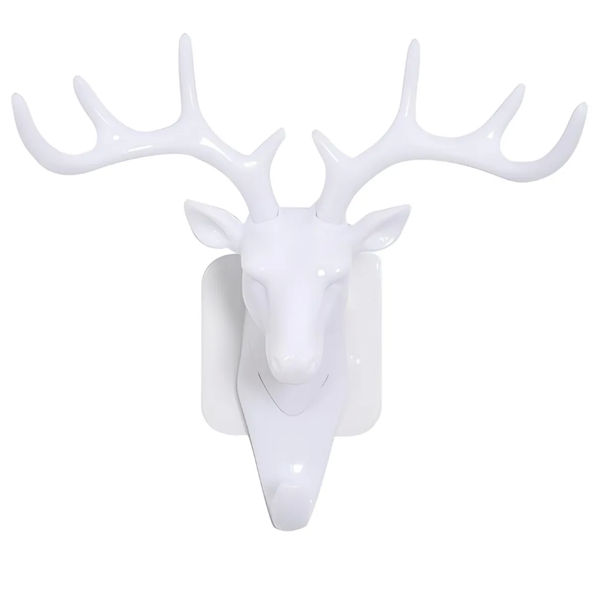 MINARI - Porta Llaves Gancho Colgador de Pared CIERVO Blanco 434C