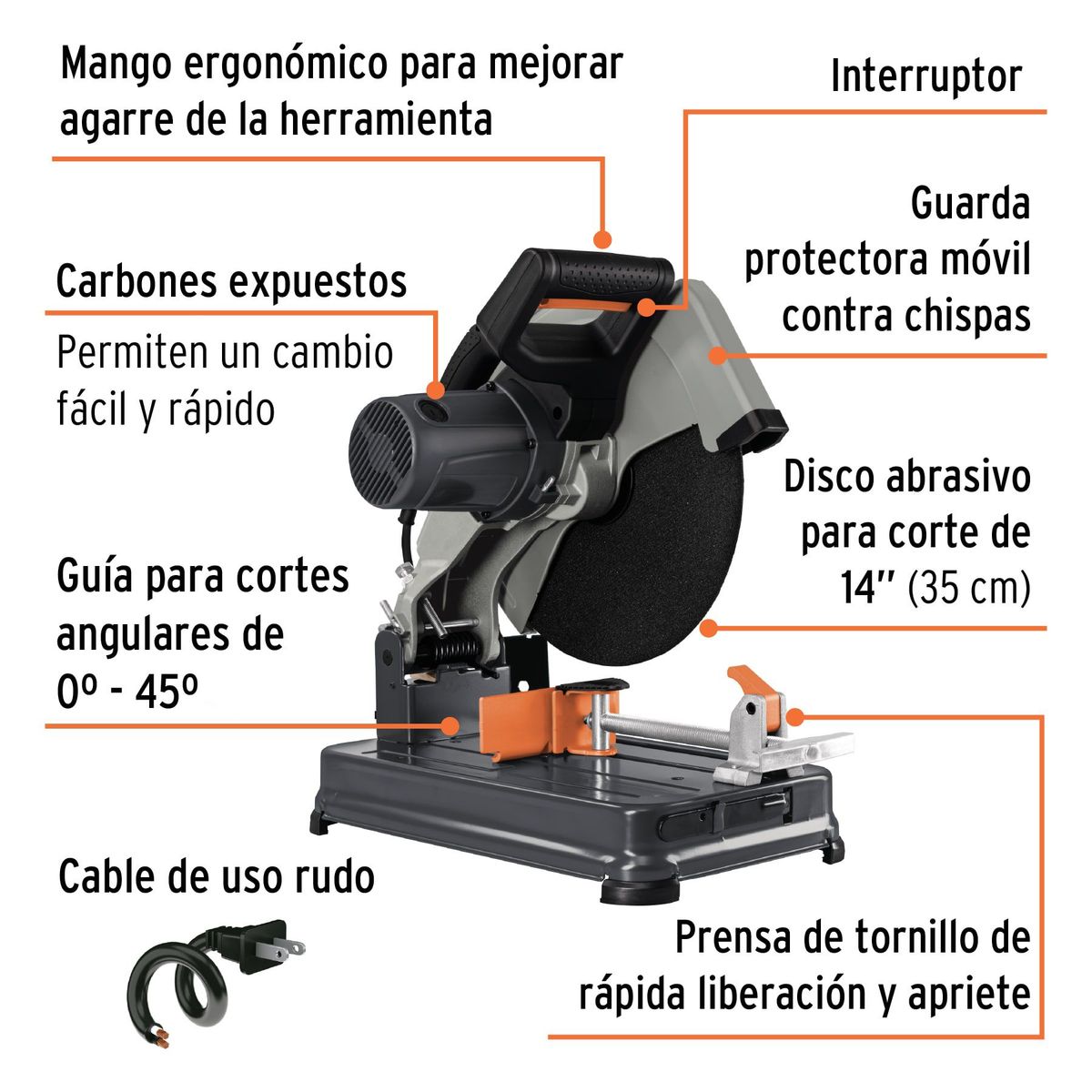 TRUPER - Tronzadora Cortadora de Metales 2220 W 14" Truper