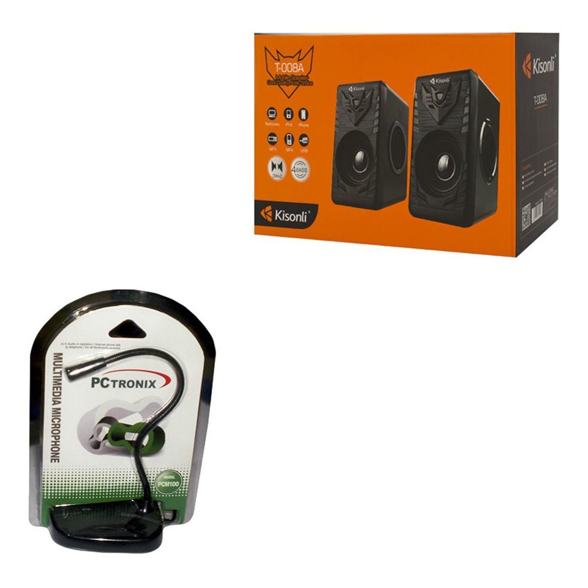 pctronix - Combo microfono  parlantes - para tu pc o laptop