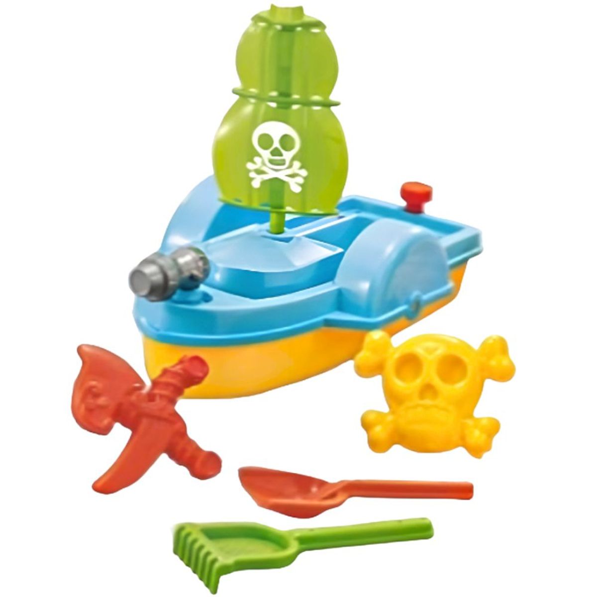 MINARI - Juguete de Playa Barco Pirata Palas y Moldes para Niños