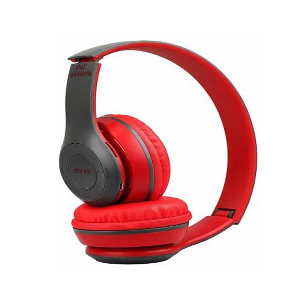 GENERICO - Audífono Inalámbrico BLUETOOTH WIRELESS 5.0 P47 Rojo