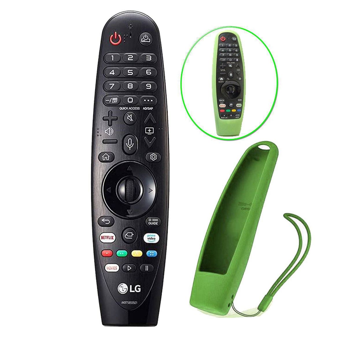 GENERICO - Funda De Silicona Para Control Magic LG Verde