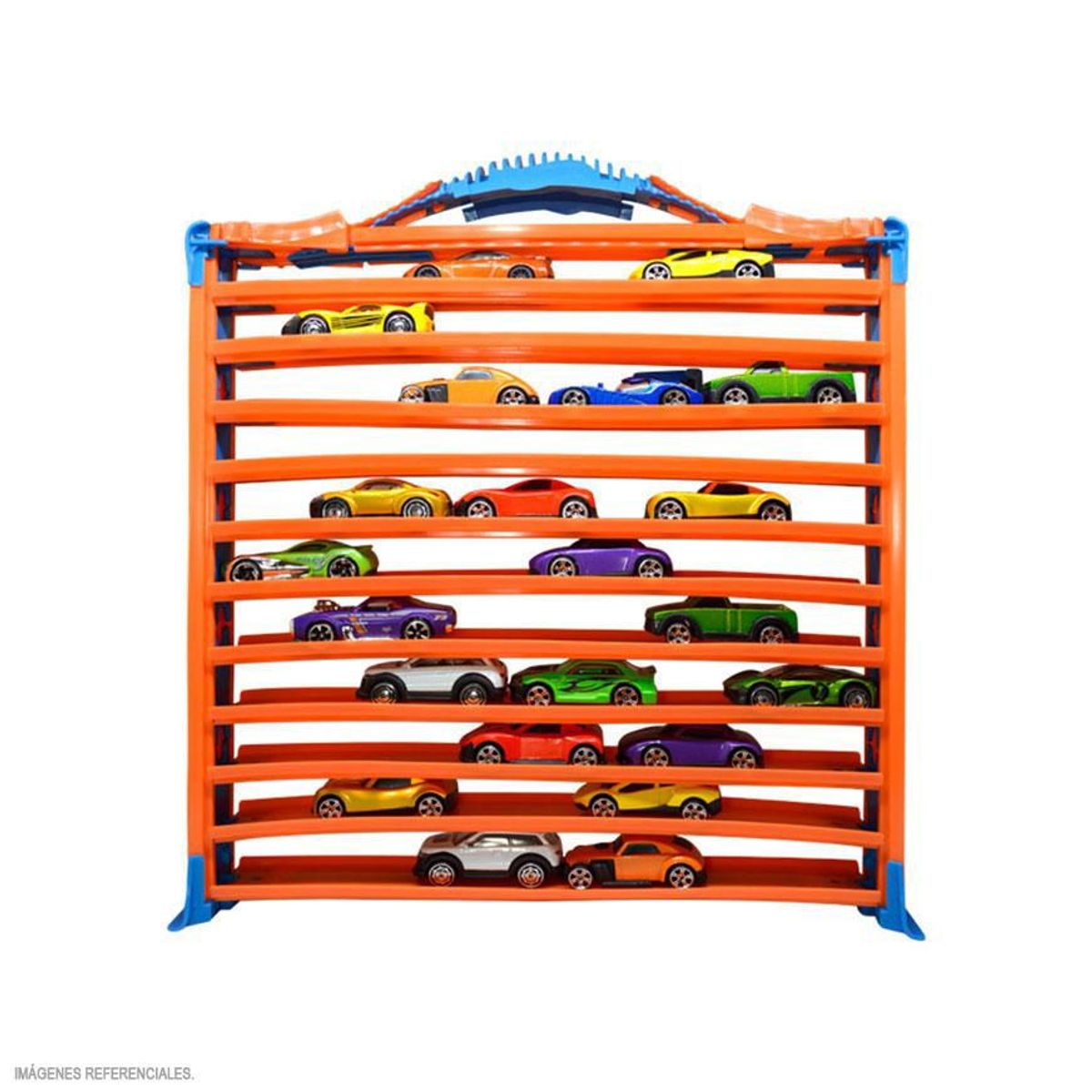 HOT WHEELS - HOT WHEELS Pista y Rack Guarda Autos