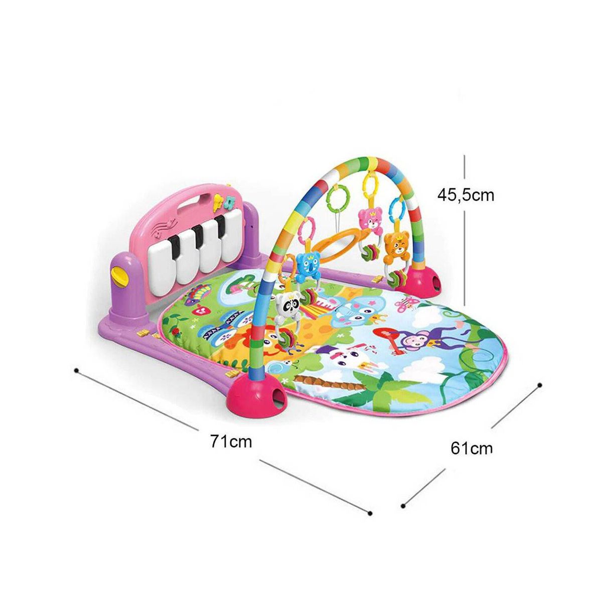 GENERICO - Gimnasio Musical Multifunción con Piano Rosado