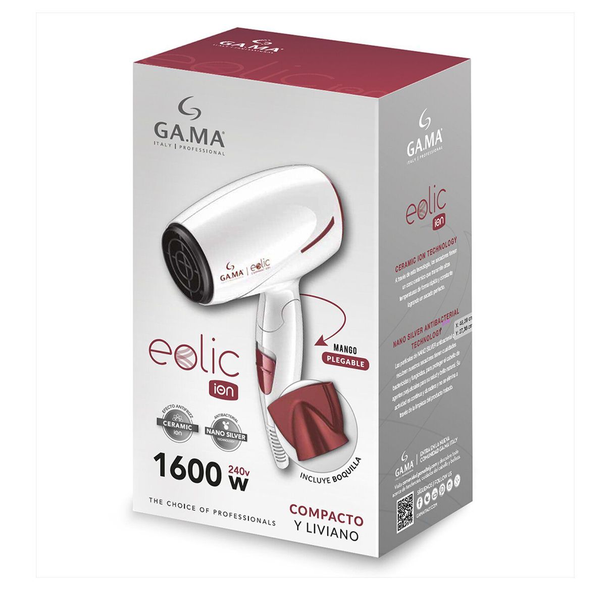 Gama - Secadora Gama EOLIC Ceramic Ion 2 Velocidades 2425.