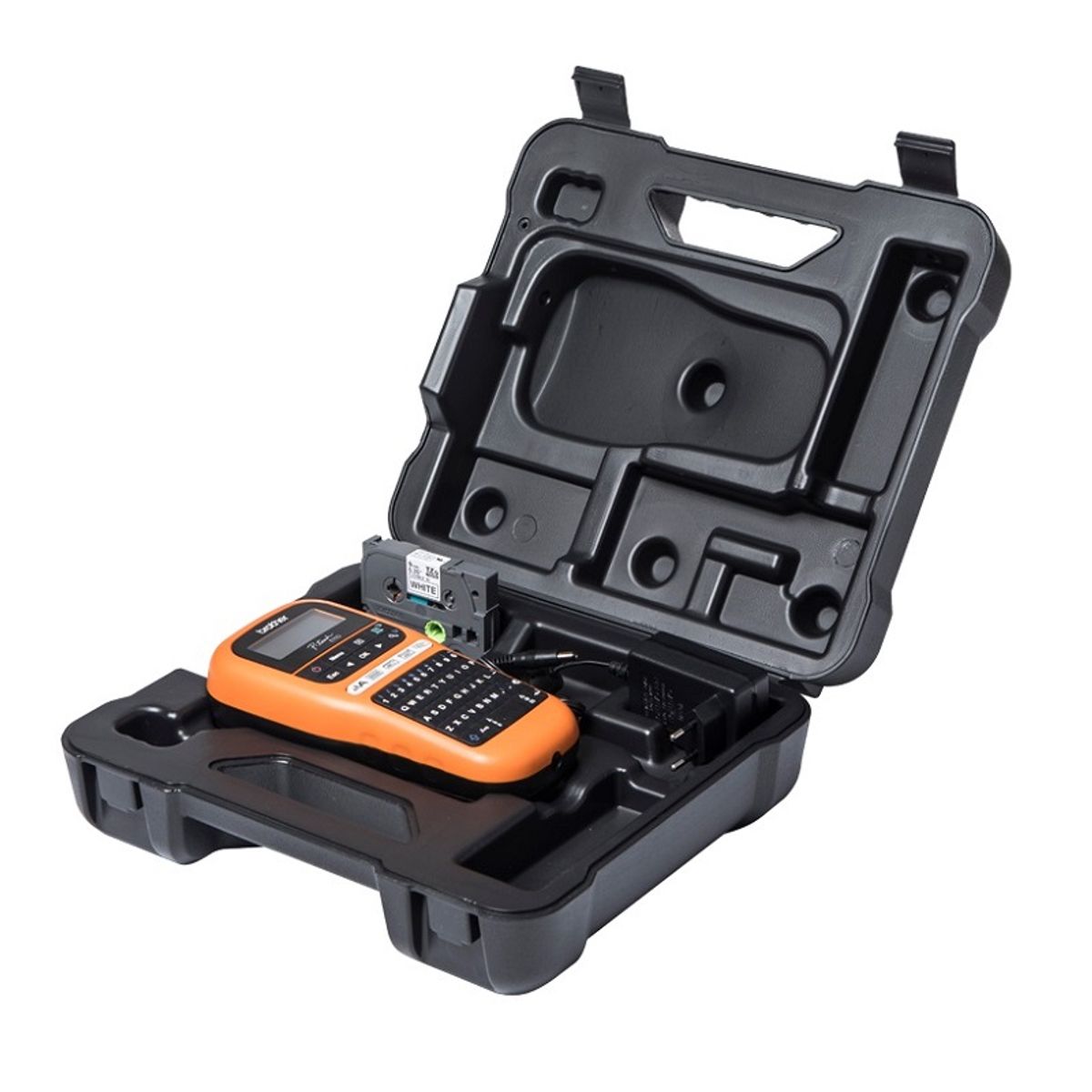 BROTHER - Rotuladora Brother PT-E110VP Portátil 20MMS NegroNaranja