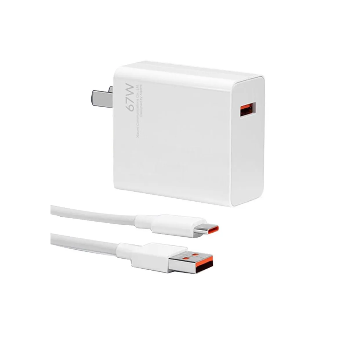 XIAOMI - Cargador Original Xiaomi 67W Cable Tipo C 6A Blanco