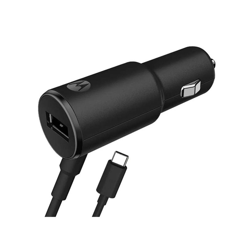MOTOROLA - Cargador Motorola Duo Car 36w Turbo Power Charger Negro